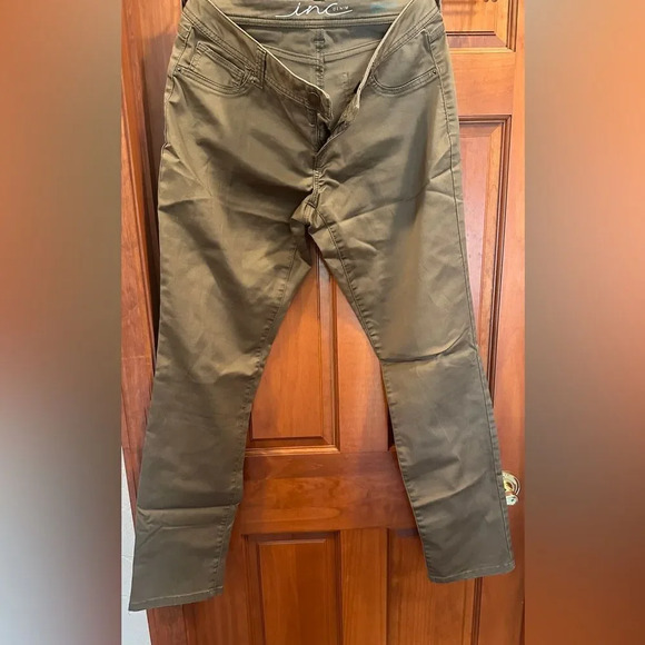 Inc denim women’s jeans skinny leg curvy fit size 6 color: green - Picture 1 of 4
